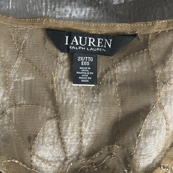 Plus Size Lauren Ralph Lauren Sleeveless Embellished Blouse Size 2X - Picture 10 of 10